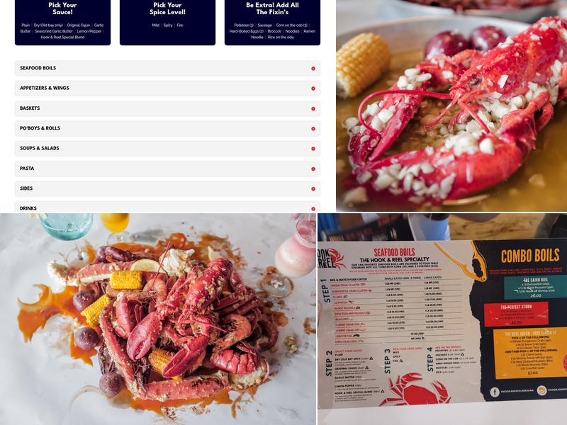 Hook & Reel Cajun Seafood & Bar Menu