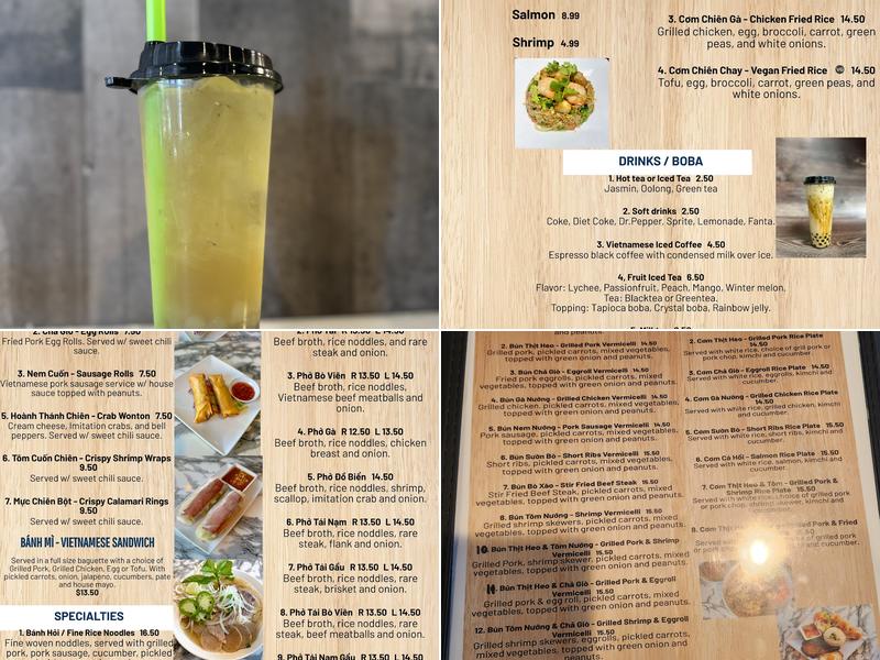 Hot Spring PHO - Vietnamese Cuisine Menu