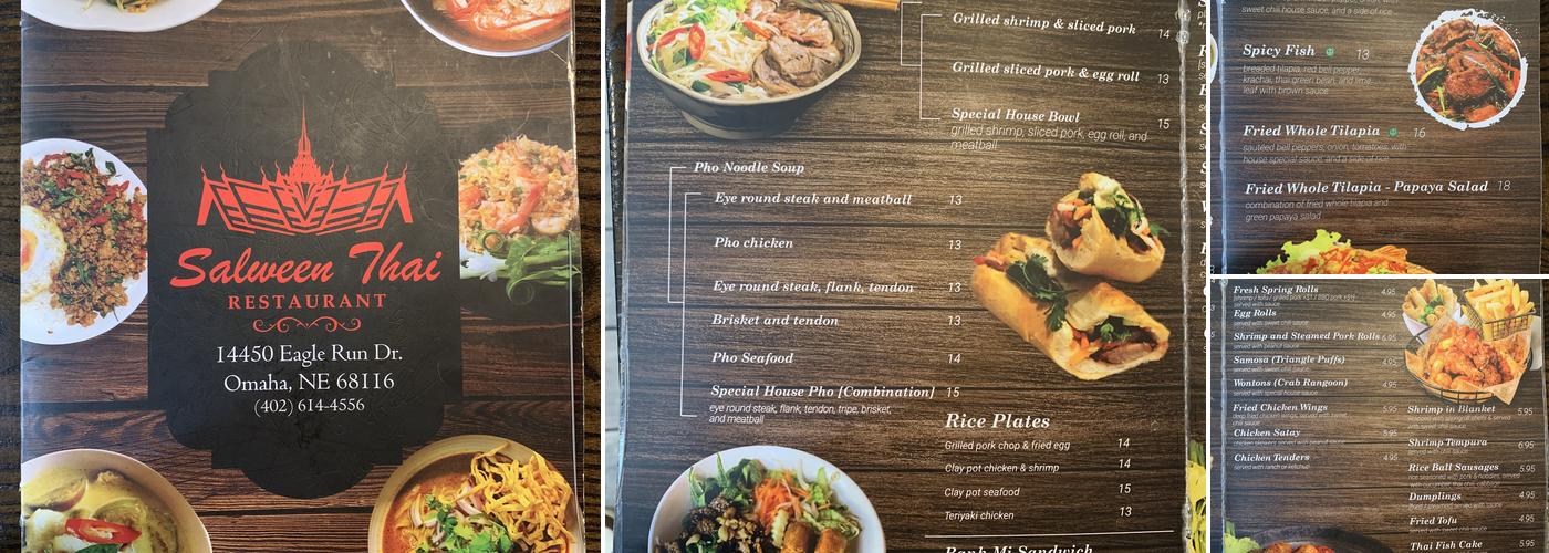 Salween Thai Menu