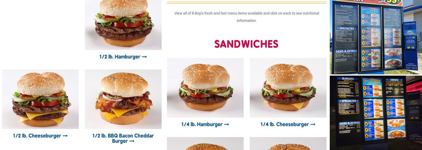 B-Bop's Menu