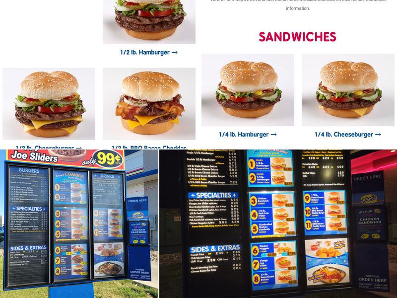 B-Bop's Menu