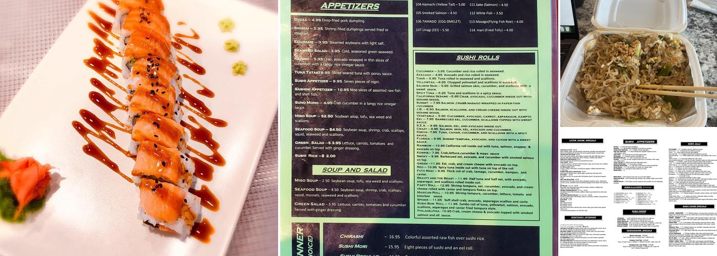 Lotus Thai and Sushi Menu