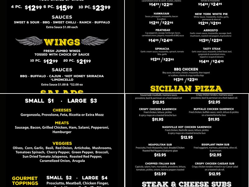 Crush Pizza Menu