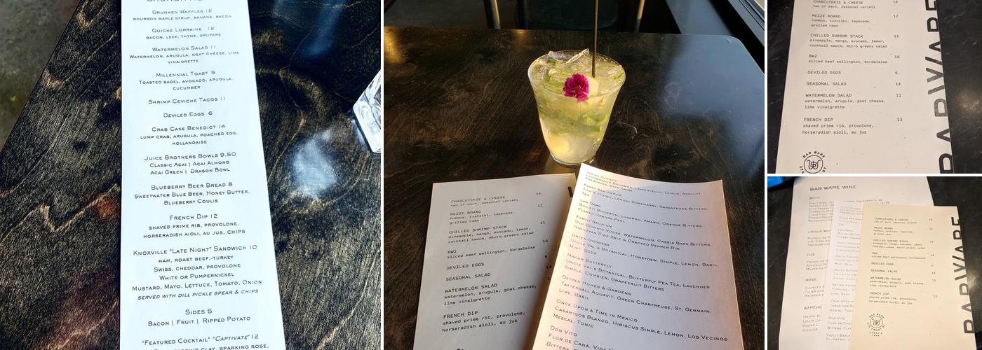 BarWare Menu