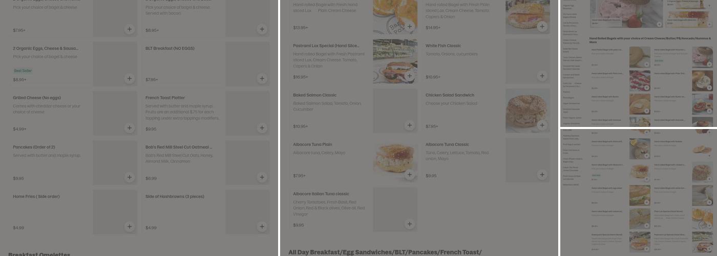 Bagel Point Menu