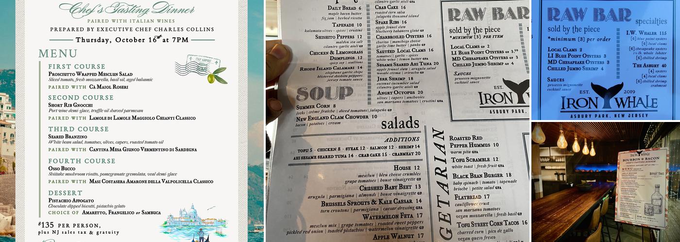 Iron Whale Menu