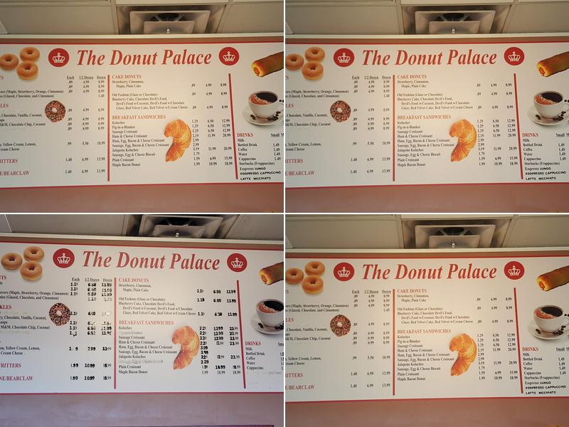 The Donut Palace Menu