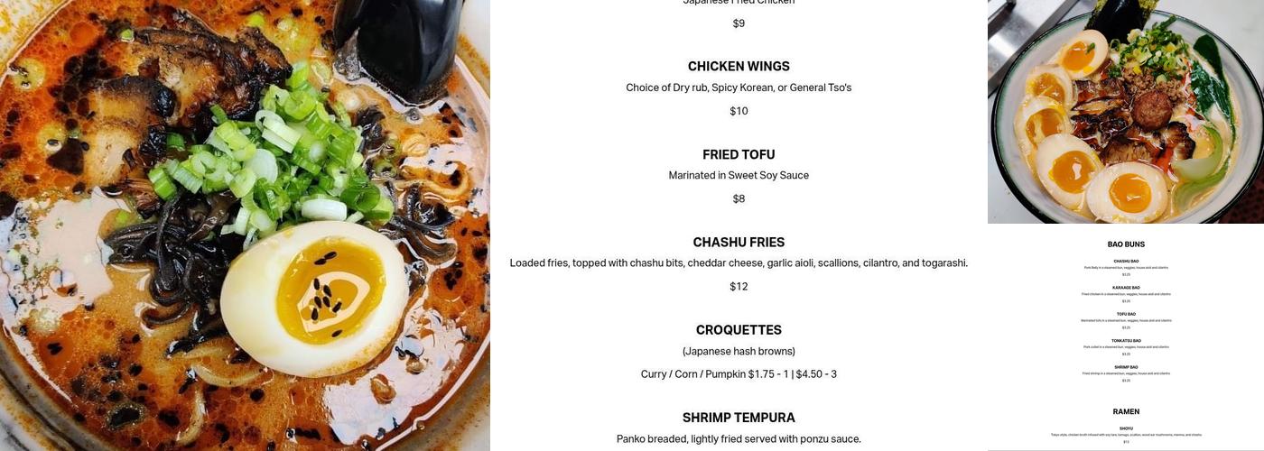 Hoshi Ramen Menu