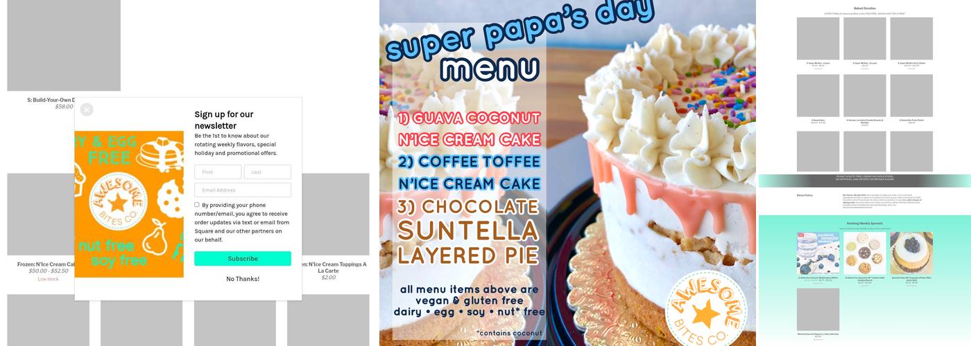Awesome Bites Co. Menu