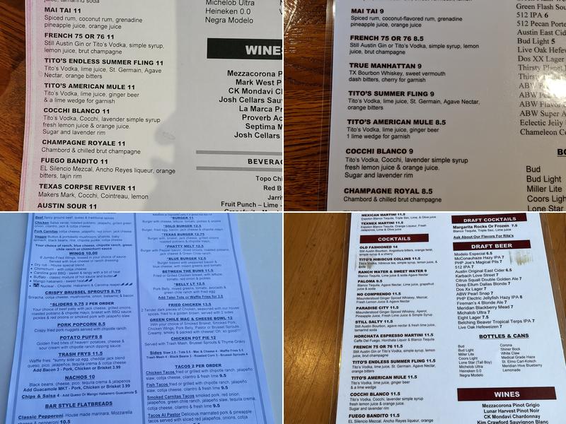 THE GIT OUT BAR AND KITCHEN Menu