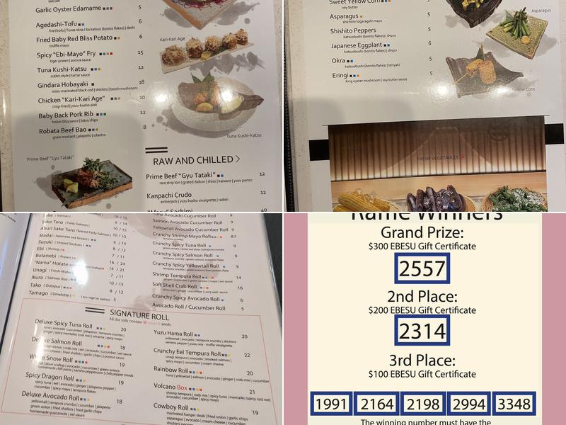 EBESU Menu