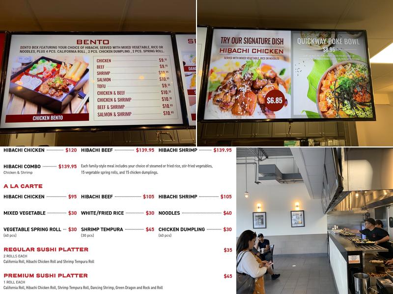 Quickway Japanese Hibachi Menu