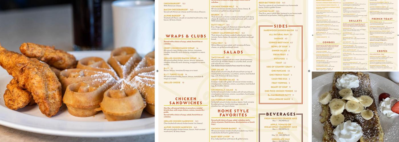 Park Place Cafe Menu