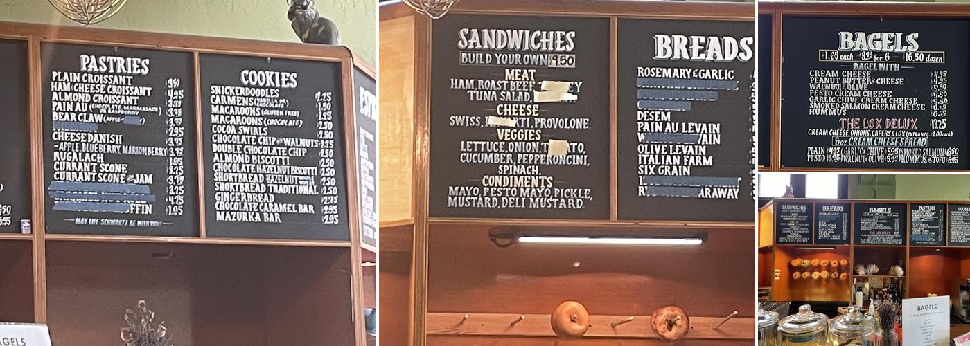 Schwartz's Menu