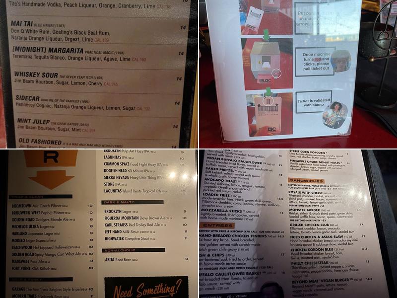 Alamo Drafthouse Cinema Downtown Los Angeles Menu