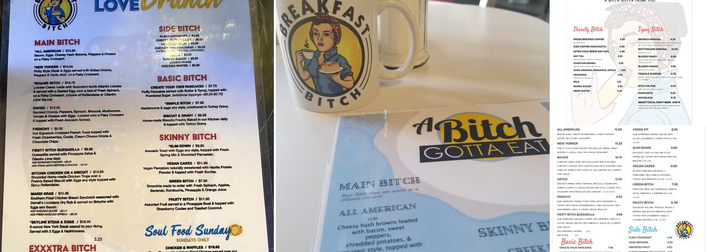 Breakfast Bitch Menu