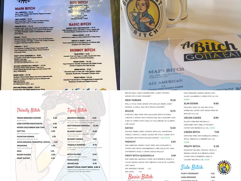 Breakfast Bitch Menu