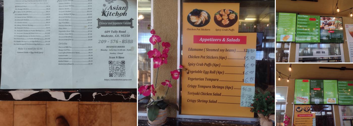 Asian Kitchen Menu