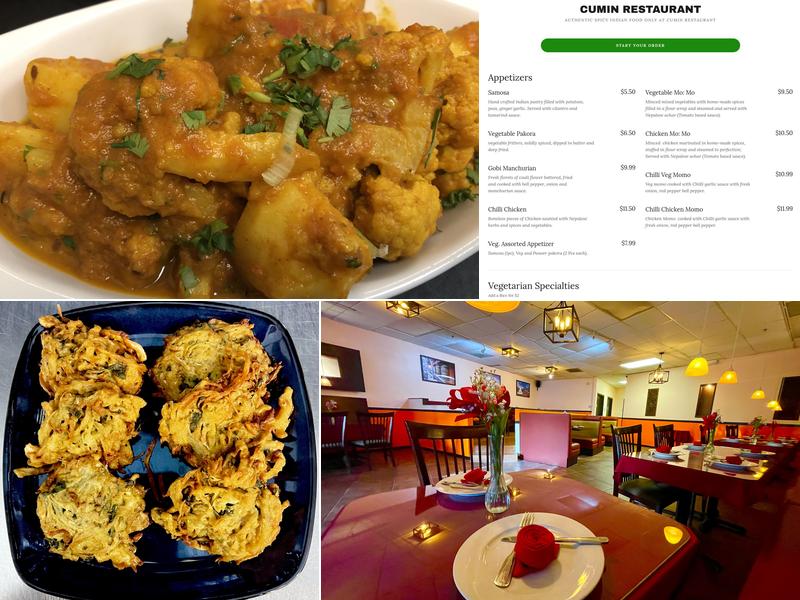 Cumin Restaurant Menu