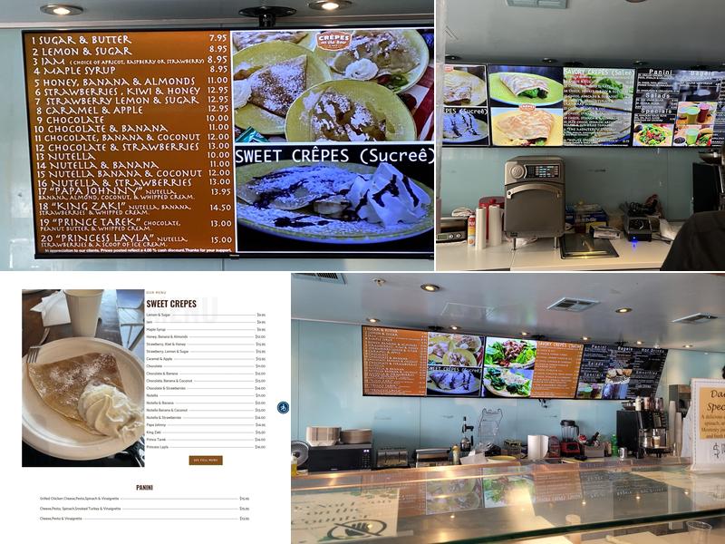 Crepes on the row cafe Menu