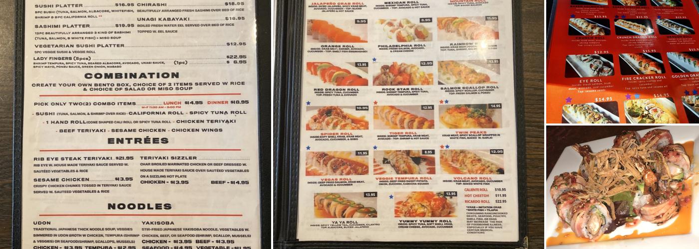 Samurai Sushi Bar Menu