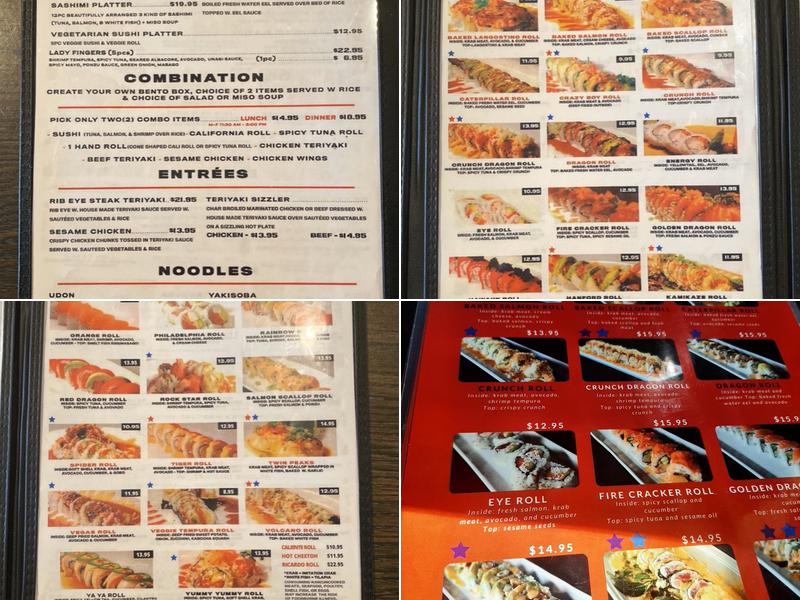 Samurai Sushi Bar Menu