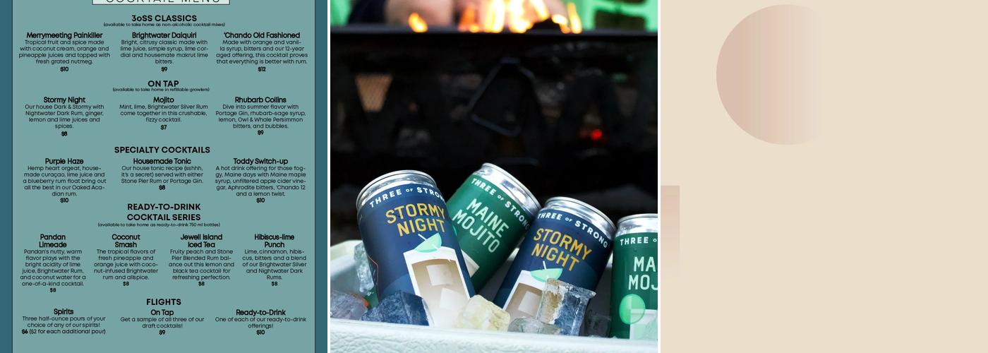 Three of Strong Spirits Menu