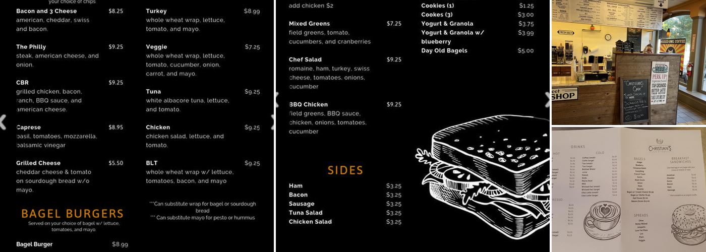 Christian's Cafe & Eatery Menu