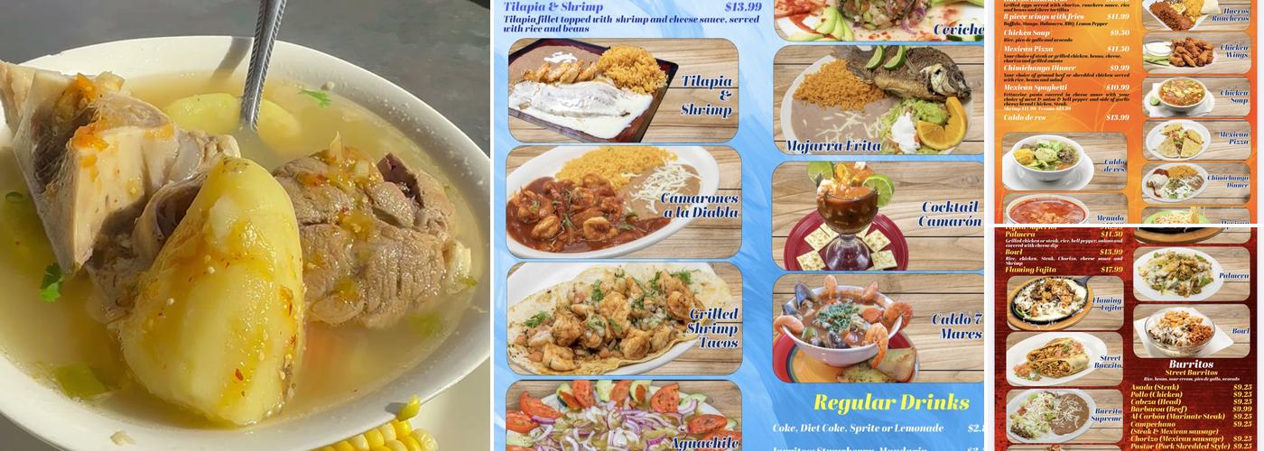 Ice cream shop and taqueria Menu