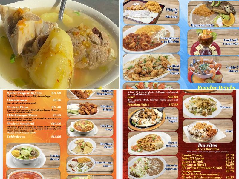 Ice cream shop and taqueria Menu