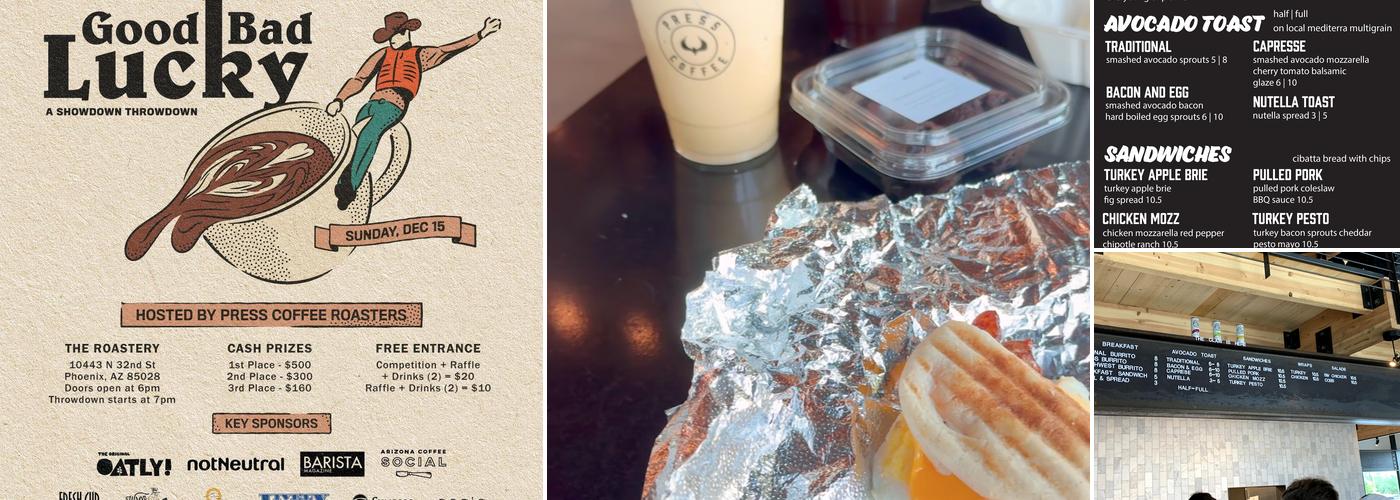 Press Coffee - The Roastery Menu