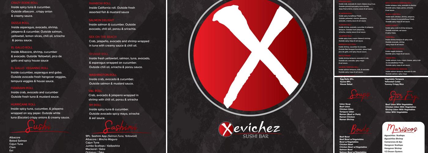 Xevichez sushi bar Menu
