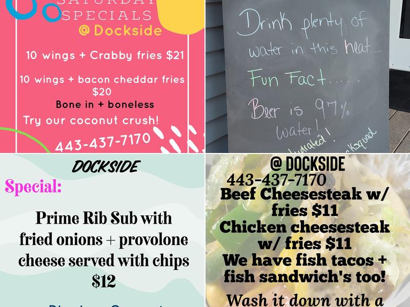 Dockside Menu