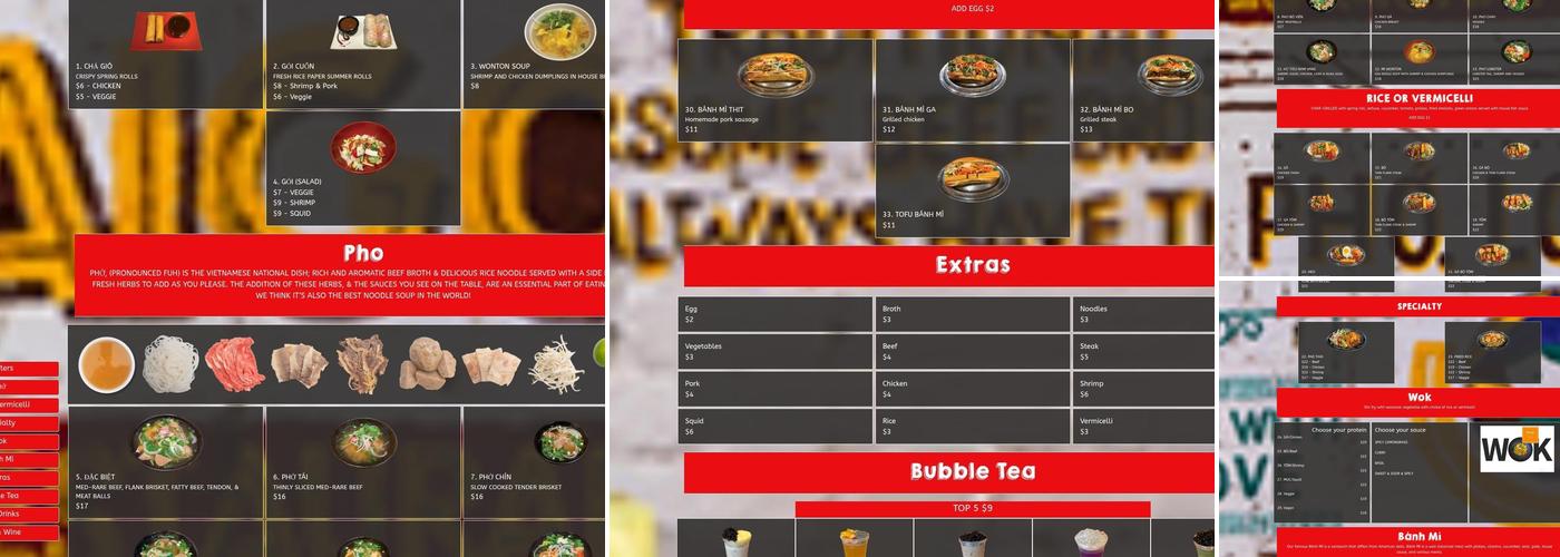 Pho Son Menu
