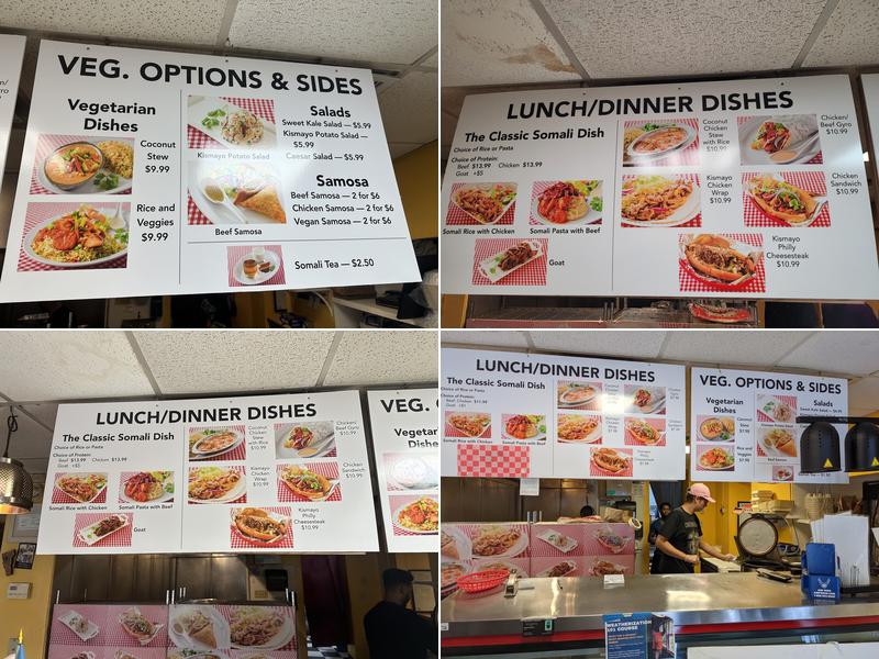 Kismayo Kitchen Menu