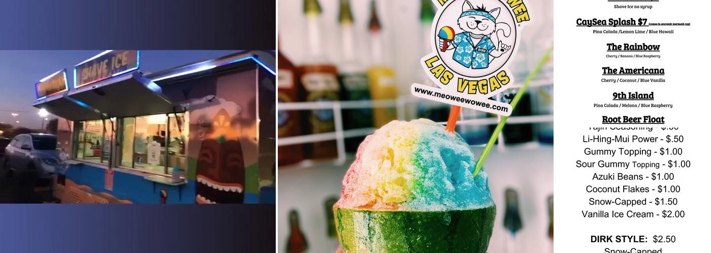 Meowee Wowee Shave Ice Menu
