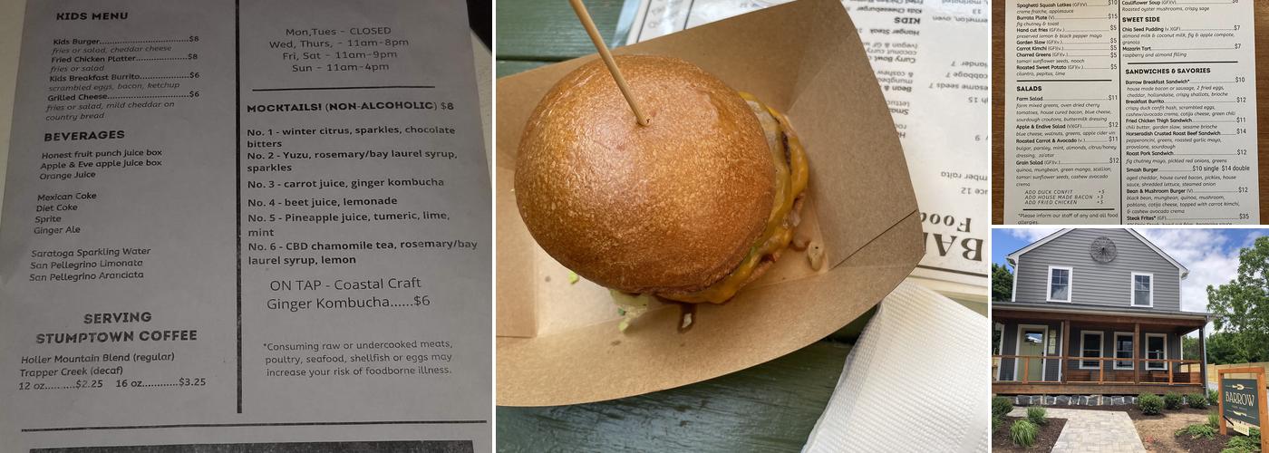 Barrow Food House Menu