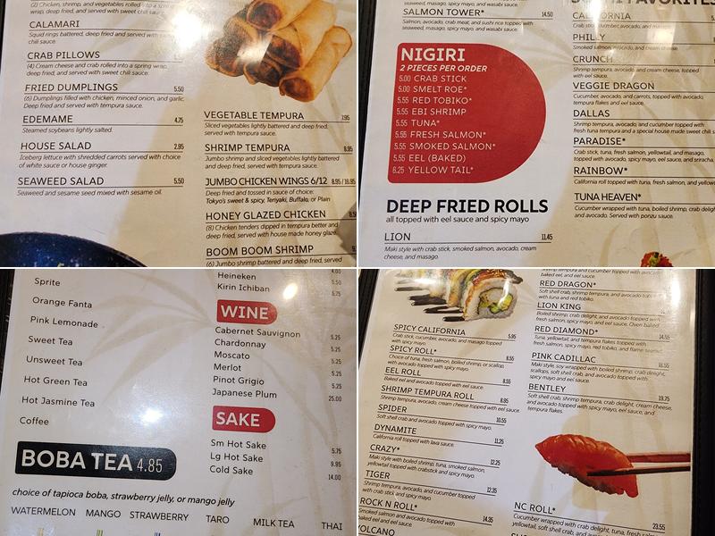 Tokyo Express Menu