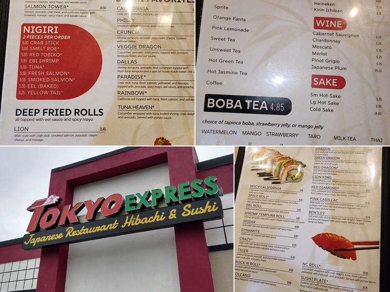 Tokyo Express Menu