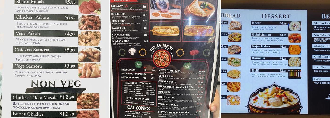 APNA Restaurant Menu