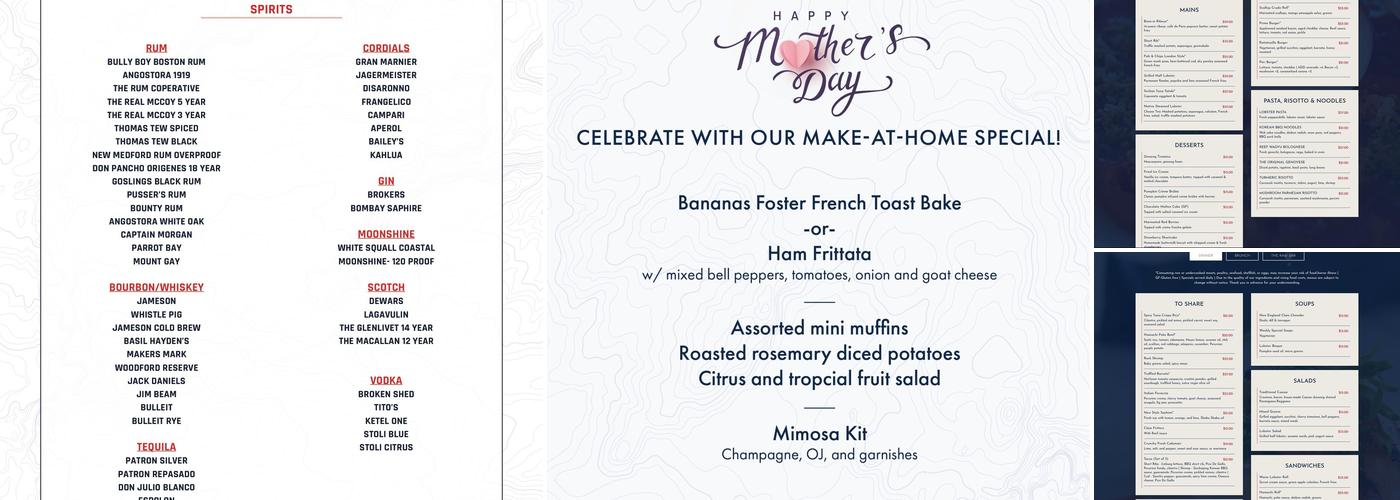 The Reef Menu