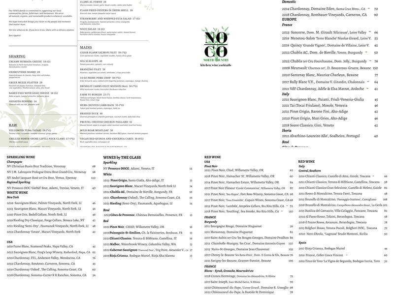 Noco Menu
