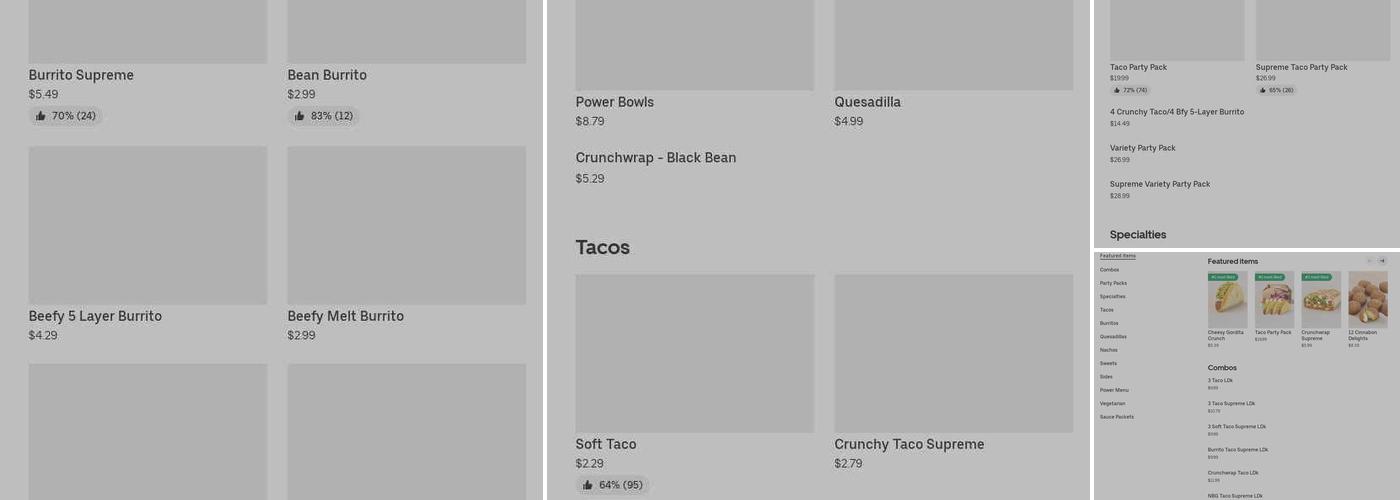 tacobell Menu