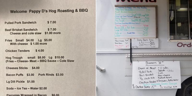 Pappy Ds Menu
