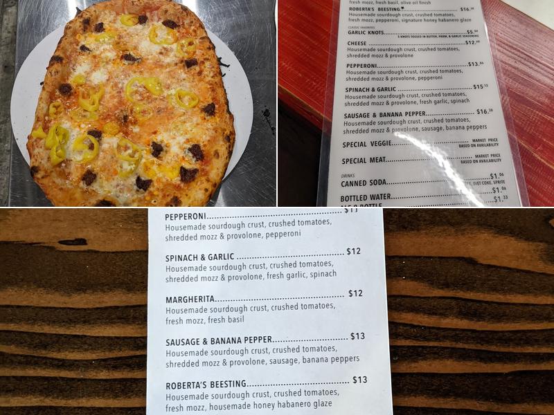 Rise Up Pizza Menu