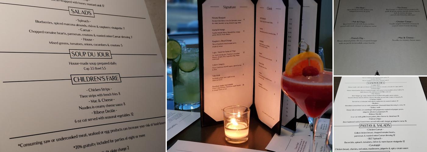 Usher's House Menu