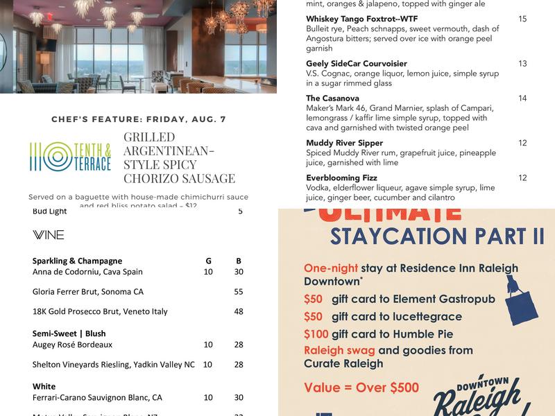 10th and Terrace Menu