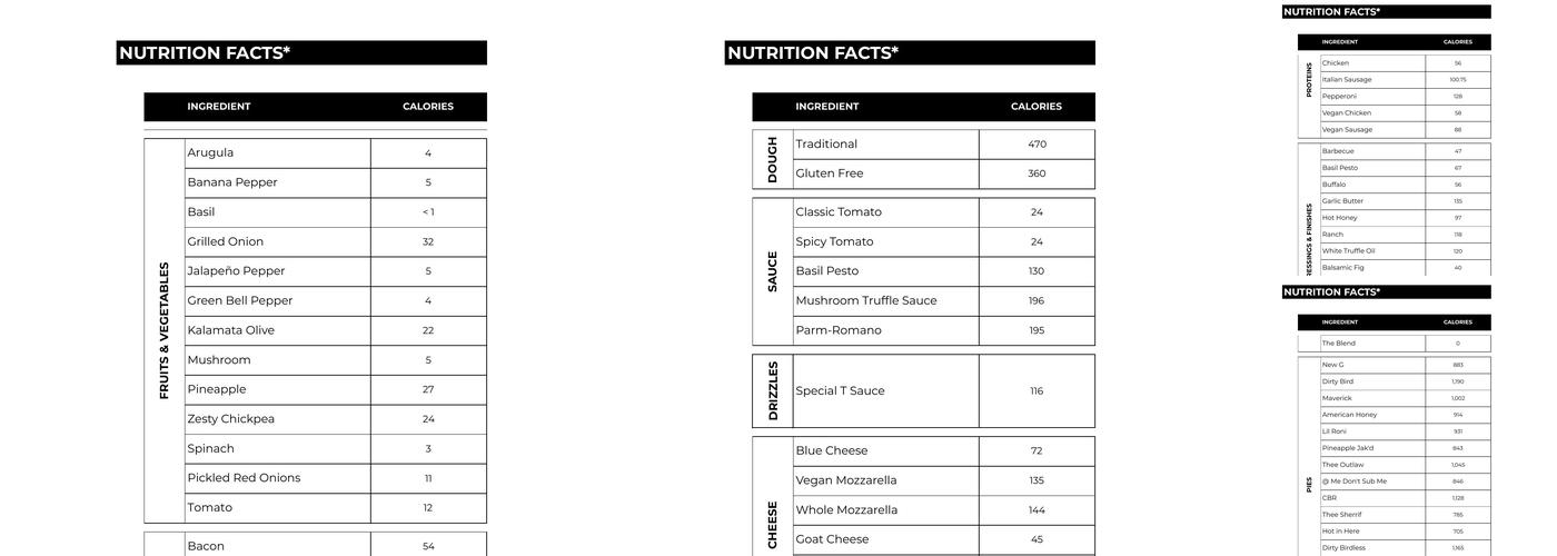 &pizza Menu