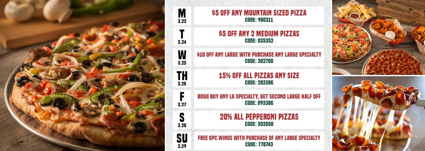 Mountain Mike's Pizza Menu