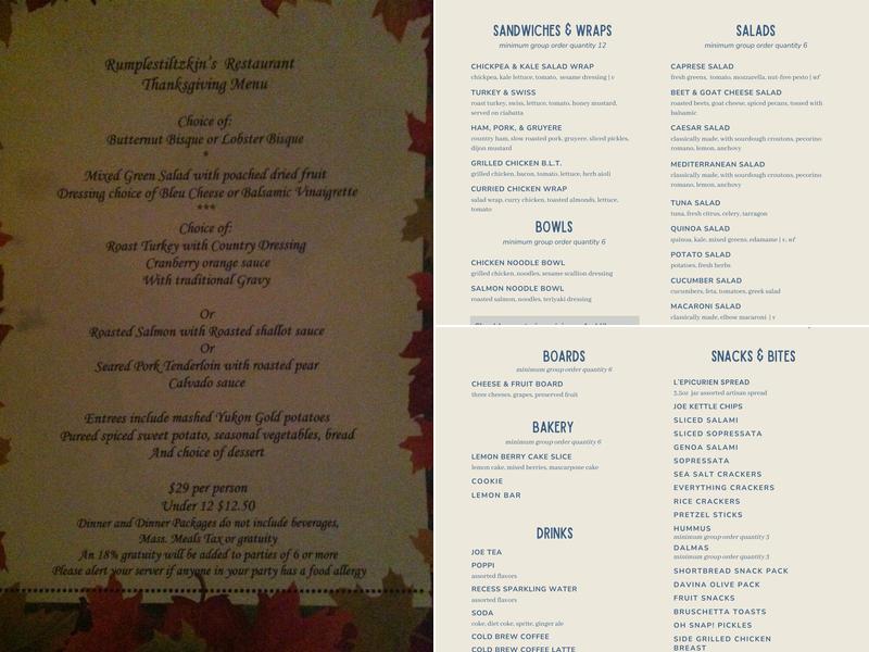 The Whitlock By The Lenox Collection Menu